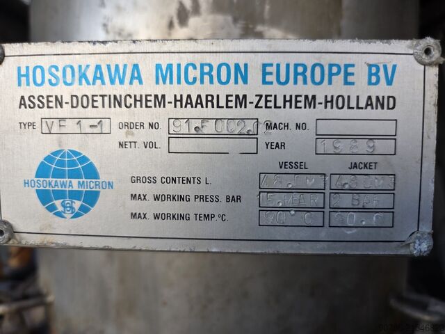 Hosokawa Nauta Vakuumtrockner 100 Liter Hosokawa 