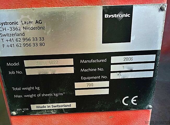 Water Jet Cutting Machine Bystronic Byjet 4022/Bypump 50 APC