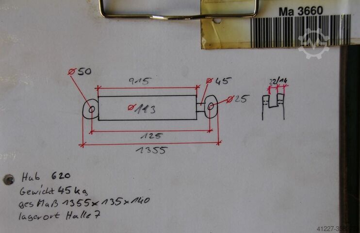 Hydraulikzylinder Orsta Hydraulik Hub 620 mm