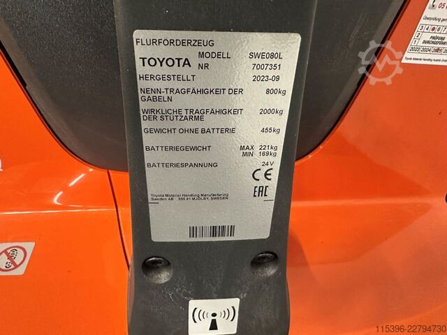 Hochhubwagen Toyota SWE 080 L - nur 6 Stunden !!!