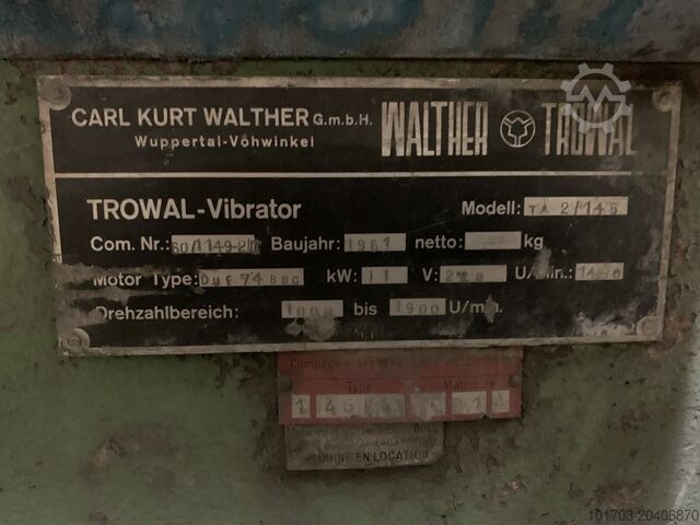 Vibrator 2 Wannen Walther Trowal TA 2/145