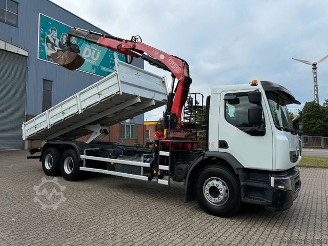Autokran RENAULT Premium Lander 310.26 6x4 Kipper /Kran