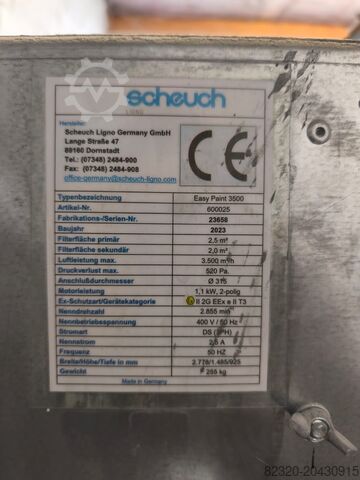 Paint mist extraction Scheuch Easy Paint 3500