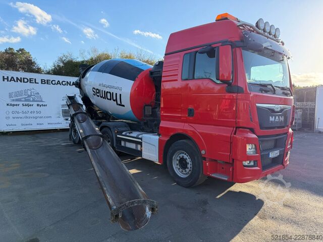 Mixer MAN TGX 35.500 8x4, 10m3 Mixer + Hydraulic-slide, 2015
