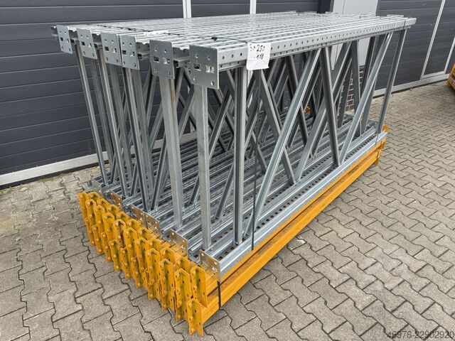 Shelf length: 31.14 linear meters / Shelf unit: 2500x1100 mm META (Thyssen) Multipal S Palettenregalanlage Palettenregal Regal