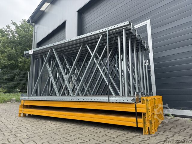Shelf length: 31.14 linear meters / Shelf unit: 2500x1100 mm META (Thyssen) Multipal S Palettenregalanlage Palettenregal Regal