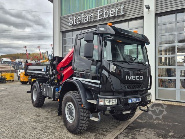 Dreiseitenkipper LKW IVECO Eurocargo ML150E32WS 4x4 Kran HMF 1130K Funk AHK