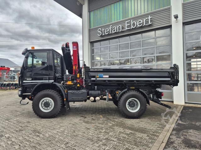 Dreiseitenkipper LKW IVECO Eurocargo ML150E32WS 4x4 Kran HMF 1130K Funk AHK
