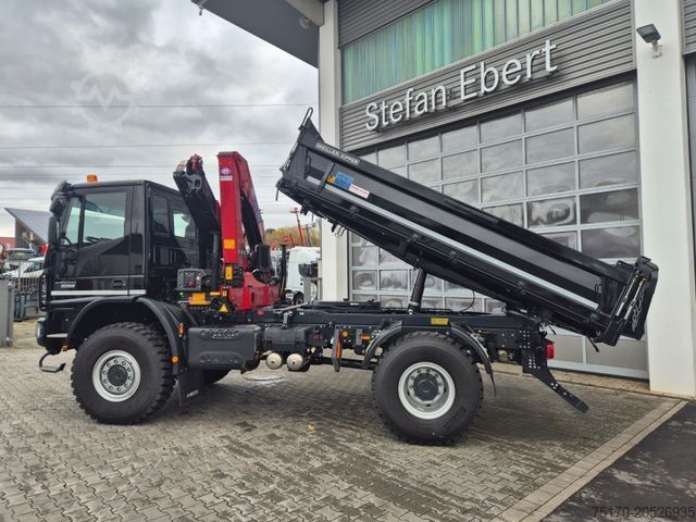 Kipper LKW IVECO Eurocargo ML150E32WS 4x4 Kran HMF 1130K Funk AHK