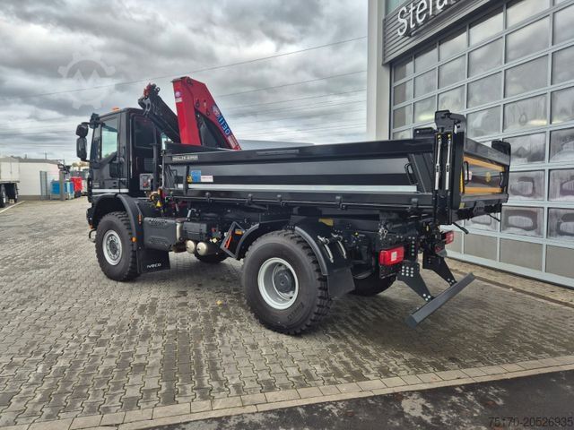 Kipper LKW IVECO Eurocargo ML150E32WS 4x4 Kran HMF 1130K Funk AHK