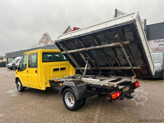Three-way tipper van FORD Transit 2,4 D Maxi DoKa 3-Seiten Kipper*Kran*