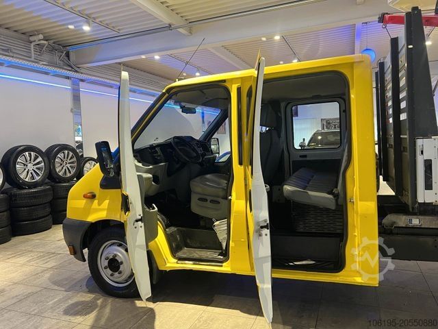 Three-way tipper van FORD Transit 2,4 D Maxi DoKa 3-Seiten Kipper*Kran*