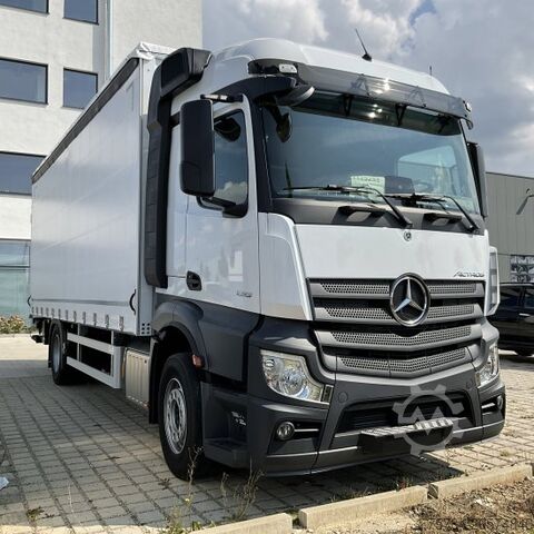 Flatbed truck with tarp MERCEDES-BENZ ACTROS 1833L TAUTLINER LBW L-FHAUS M LIEGE, NEU! MIETKAUF MöGLICH