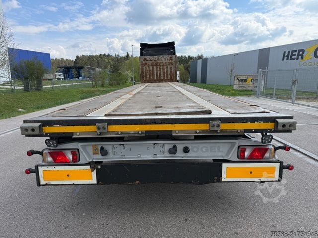 Working platform semitrailer KÖGEL SN24 Plateau/2xLIFT-Achsen/Steckrungen