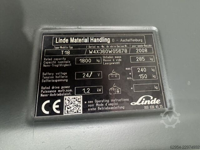Niederhubwagen Linde T 18