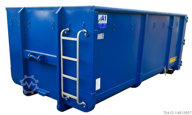 Roll-off container A1 Container CITY Normbehälter 13 m³ RAL 5010 Enzianblau