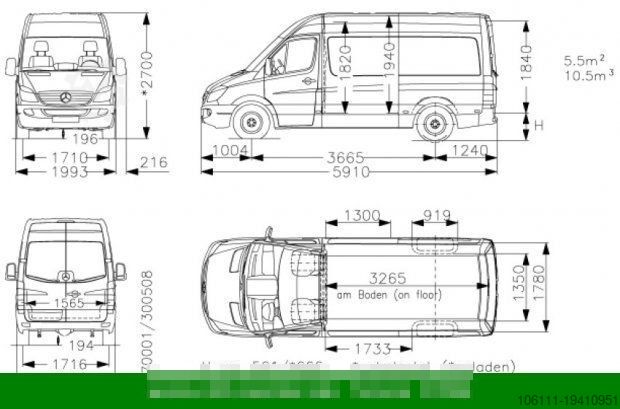 Minibus MERCEDES-BENZ Sprinter 211/214 CDI FWD KA36 H2/L2 MBUX KAMERA