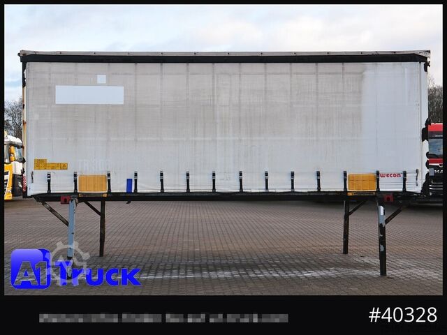 Swap body with flatbed & tarp WECON WPR 745, verzinkt, 2520  innen, Code XL