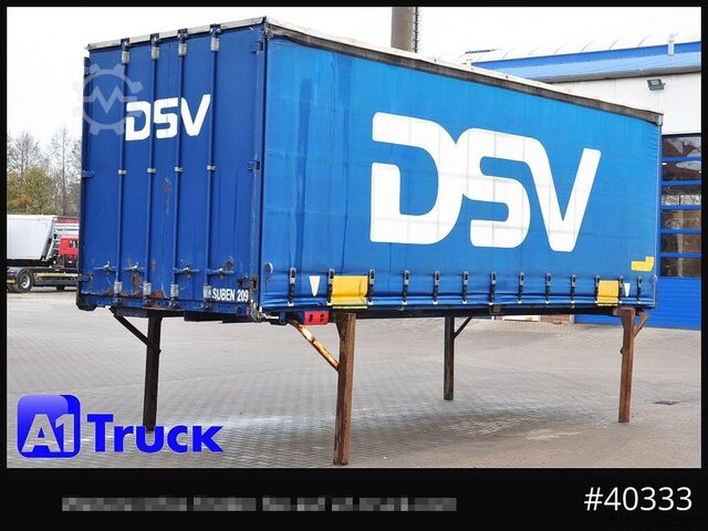 Swap body with flatbed & tarp KRONE 7.45  BDF Wechselbrücke, Schiebeplane