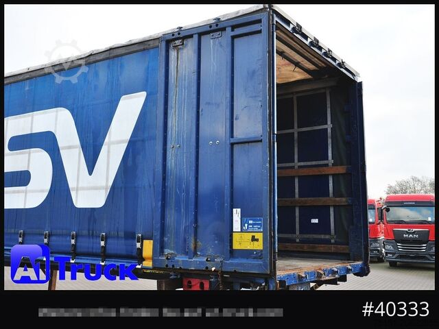 Swap body with flatbed & tarp KRONE 7.45  BDF Wechselbrücke, Schiebeplane