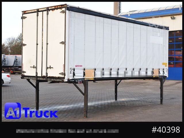 Swap body with flatbed & tarp WECON WPR 745, verzinkt, 2520 innen, Code XL