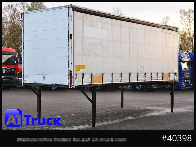 Swap body with flatbed & tarp WECON WPR 745, verzinkt, 2520 innen, Code XL