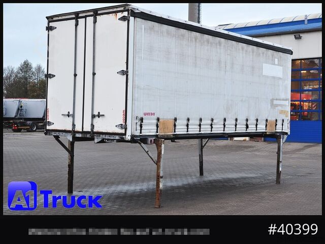 Swap body with flatbed & tarp WECON WPR 745, verzinkt, 2520 innen, Code XL