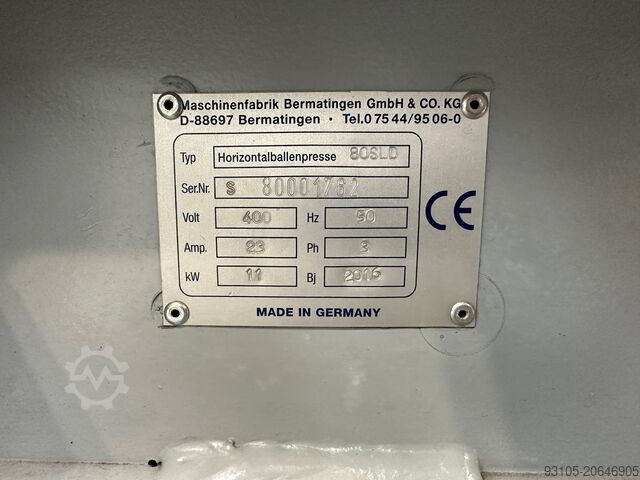 Horizontal Baling Press DIXI 80 SLD DIXI 80 SLD