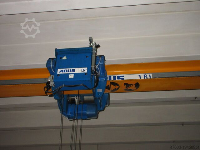 Kranhimmel Kran Hallenkran + Laufschiene ABUS Hallenkran Brückenkran Kran ELV 1600Kg 1,6t - Spur 9550mm