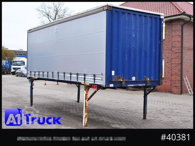 Wechselbrücke mit Pritsche & Plane KRONE Wechselbrücke 7,45 neue Plane, Bordwand