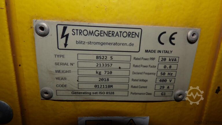 Emergency power generator BLITZ B 522 S