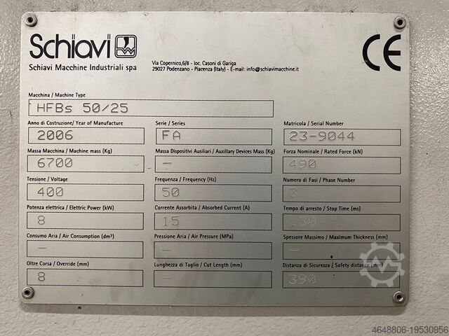 Abkantpresse Schiavi Macchine Srl HFBs 50.25