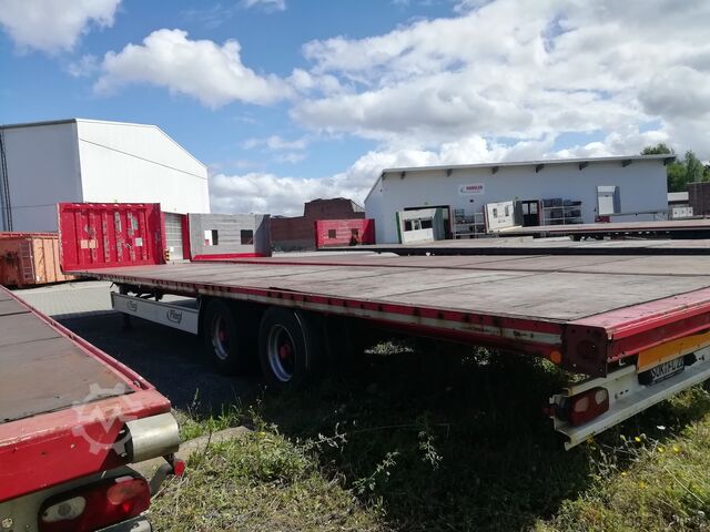 Open semitrailer with tarp FLIEGL Fliegl SZS 270 Mega Plateau Auflieger