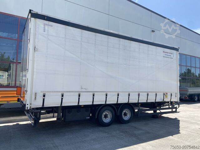 Open trailer with tarp Möslein TPW 105 D Schwebheim Tandem- Planenanhänger Durchladbar