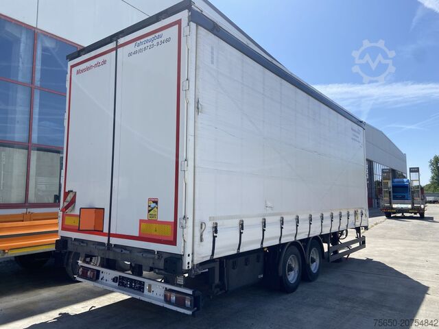 Open trailer with tarp Möslein TPW 105 D Schwebheim  Tandem- Planenanhänger Durchladbar