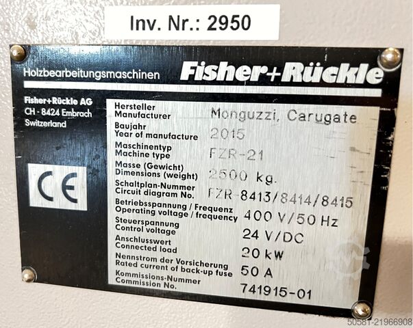 Veneer cross-jointing machine Fisher + Rückle FURNIMASTER FZR-21+DA-12R