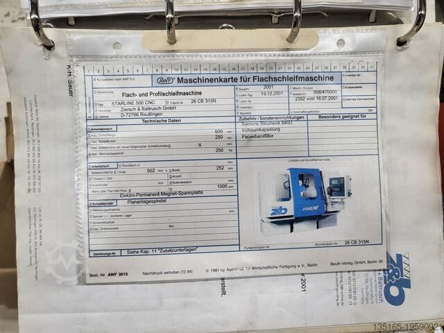 Profilschleifmaschine z&b starline 500 cnc