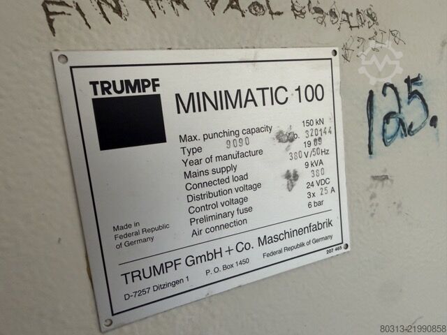 Hole punching machine TRUMPF MINIMATIC 100