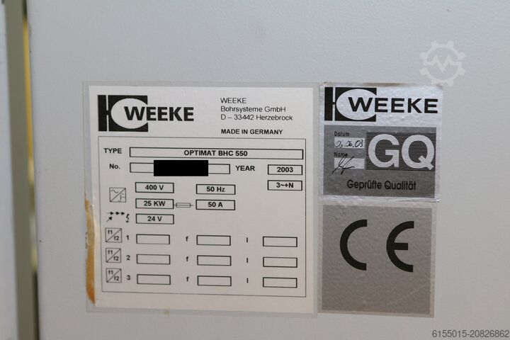 Bearbeitungszentrum Weeke Optimat BHC 550