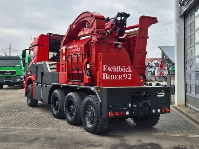 Logging truck MERCEDES-BENZ TUROX 8x8 Eschlböck Biber 92 Holzhacker / 1.512h