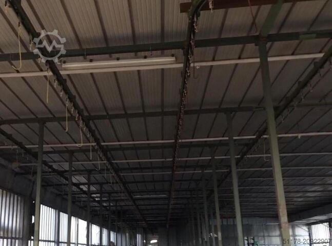 Painting chain of approximately 280 linear meters, complete with tracks, chain and towing motor.  