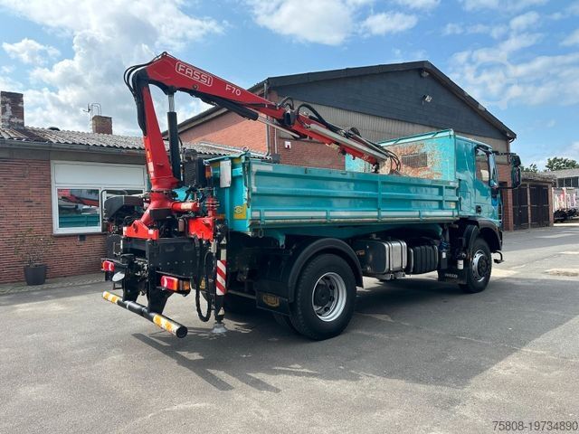 Kipper LKW IVECO 150E25 4x4 Kipper Kran Fassi Greifer Funk 3Sitze
