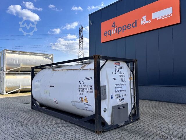 Tankcontainer Singamas TOP: Food grade, 25.000L, foodgrade, insp. till...