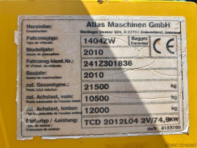 Mobilbagger ATLAS 1404 ZW / Zweiwegebagger