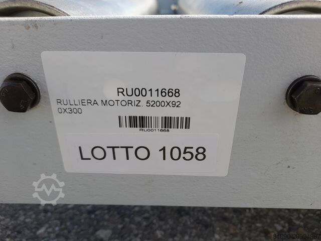 Powered roller conveyor 5200x920x300 mm, roller length L=900 mm  