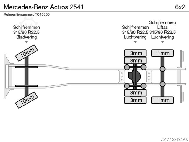 Container transportation Mercedes-Benz Actros 2541