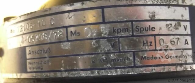 Gear motor 0.55 kW 7.5 rpm Bauer DF16E36/116K