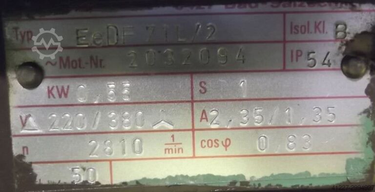 Variable speed geared motor 0.55 kW 46-264 rpm Lenze 11.715.03.04