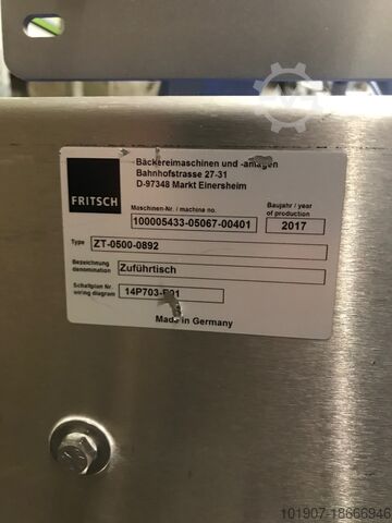 Ausrollmaschine Fritsch Gabelwickler mit Papierschneider