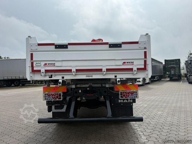 Dreiseitenkipper LKW MAN 18.320 4x4 mit Fassi Ladekran Sofort Verfügbar